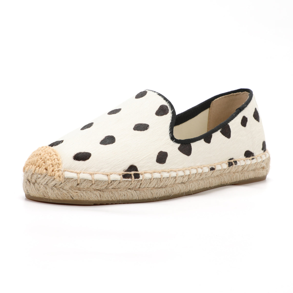 TONIVIS Women's Pony Hair Slip-On Espadrille Flats