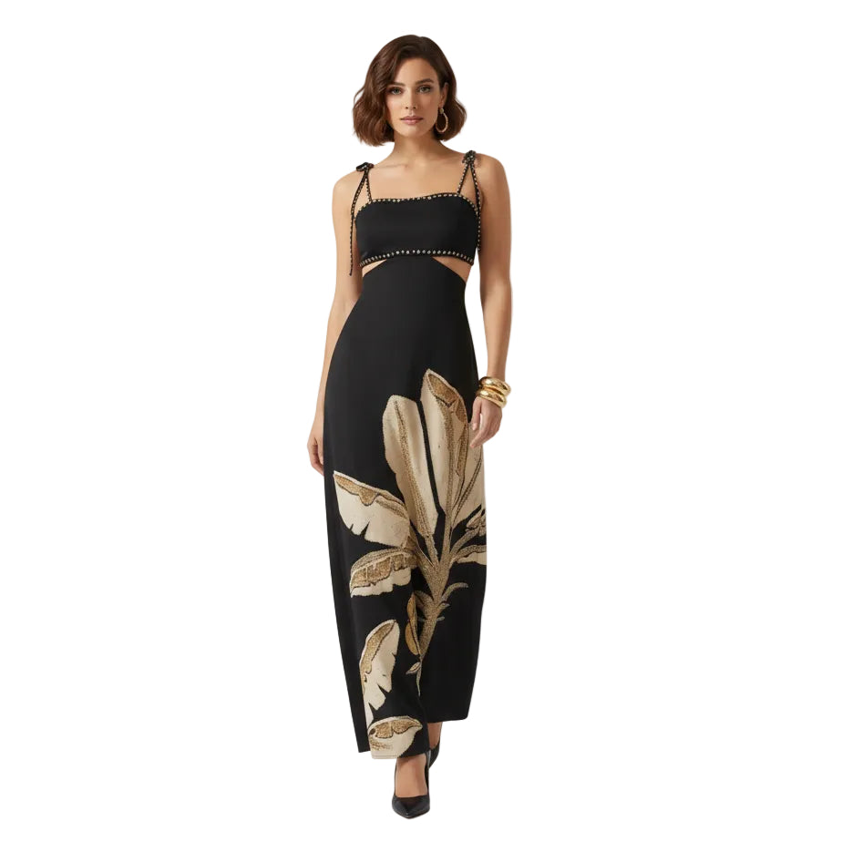 Dusk Boho Backless Maxi Sundress.