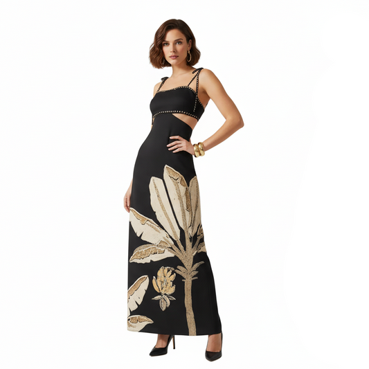 Dusk Boho Backless Maxi Sundress