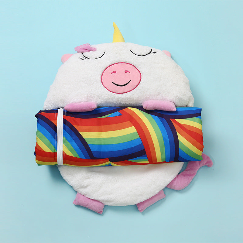 Zip & Zzz's Children's Cartoon Sleeping Bag - White Unicorn
