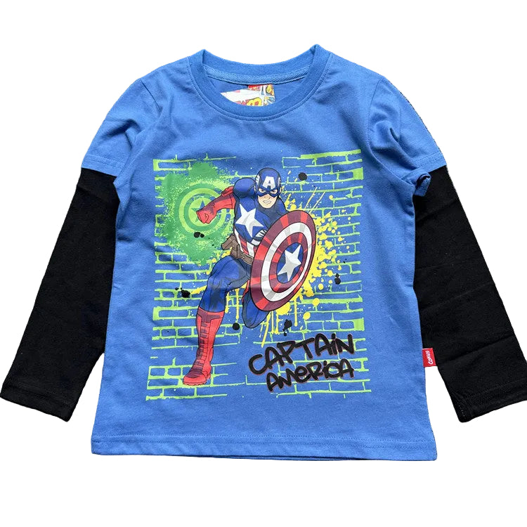 Marvel Superheroes Mock Long-Sleeve Tees 6-Piece Set