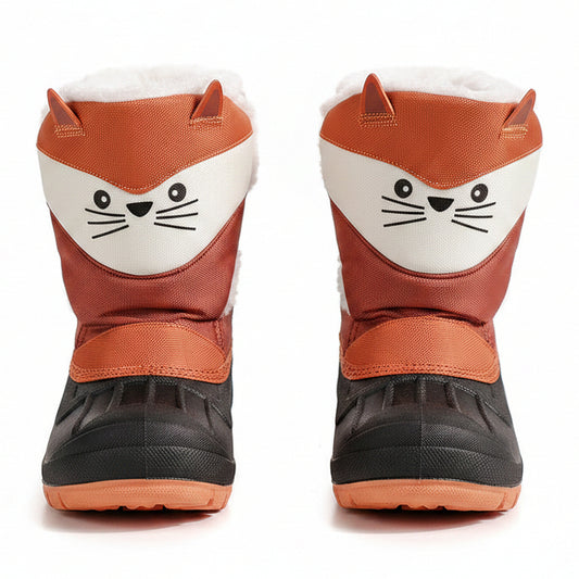 Children's Cute Cartoons Winter Hug Snow Boots - Fox