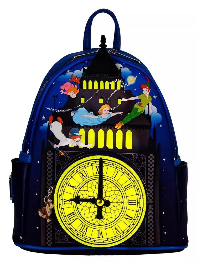 Loungefly x Disney Peter Pan Clock Glow in the Dark Mini Backpack