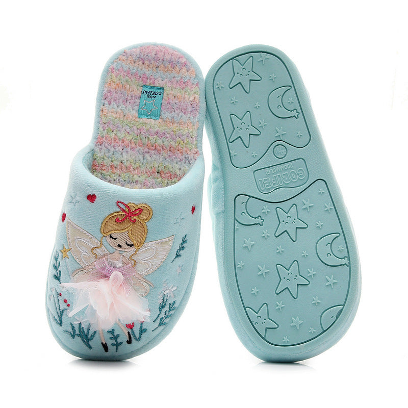 Children's Magical Fairy Closed-Toe Home Slippers