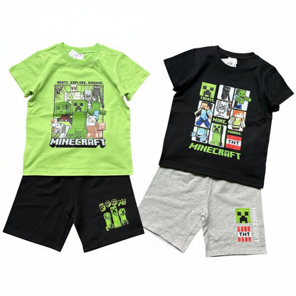 Minecraft T-Shirt and Shorts Outfit Sets