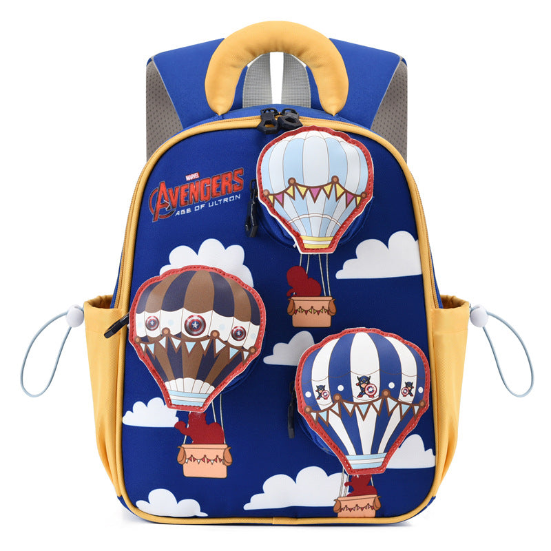 3D Hot Air Balloon Character School Backpack
