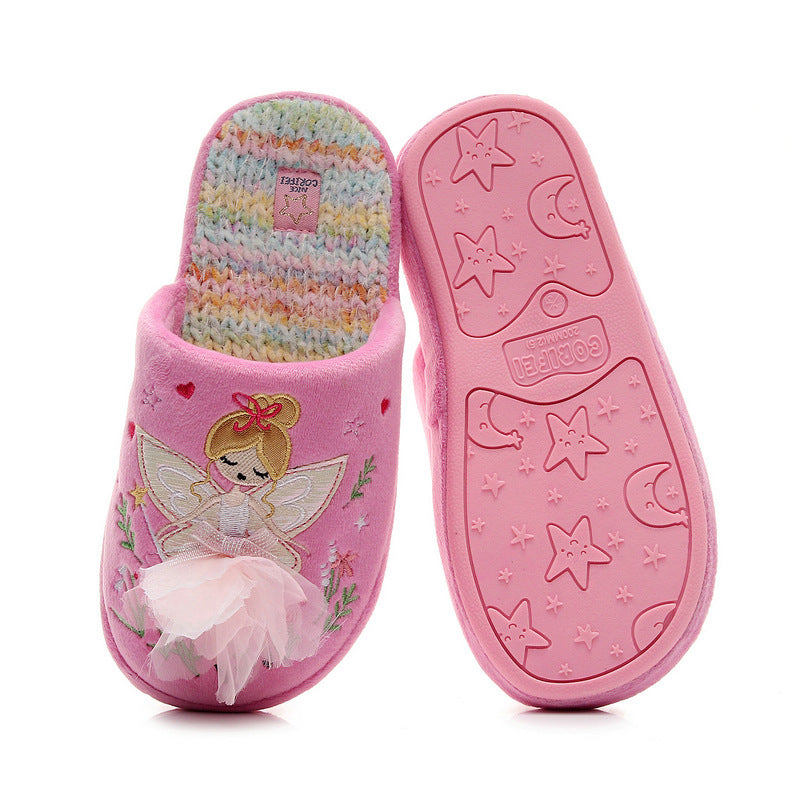 Children's Magical Fairy Closed-Toe Home Slippers