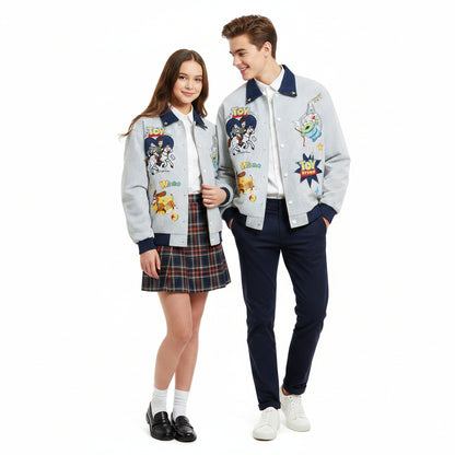 Toy Story Striped Patchwork Varsity Jacket