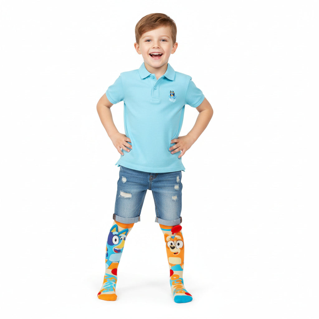 Bluey Mismatched Knee-High Crazy Socks