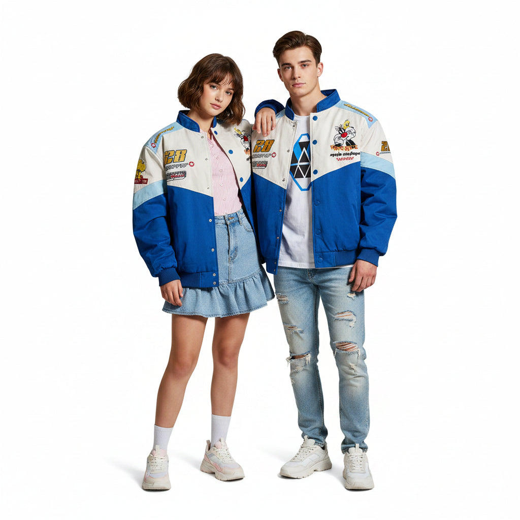 Looney Tunes "The Sylvester and Tweety" Motorsport-Styled Jacket