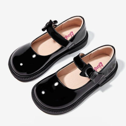 Barbie | Girl's Stylish Leather School Shoes - Heart