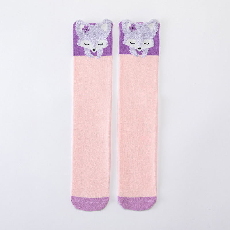 Girls Animal Cartoon Over-The-Knee Crazy Socks