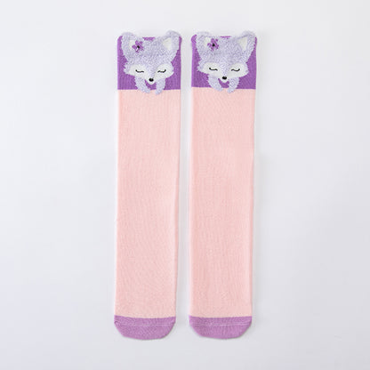 Girls Animal Cartoon Over-The-Knee Crazy Socks