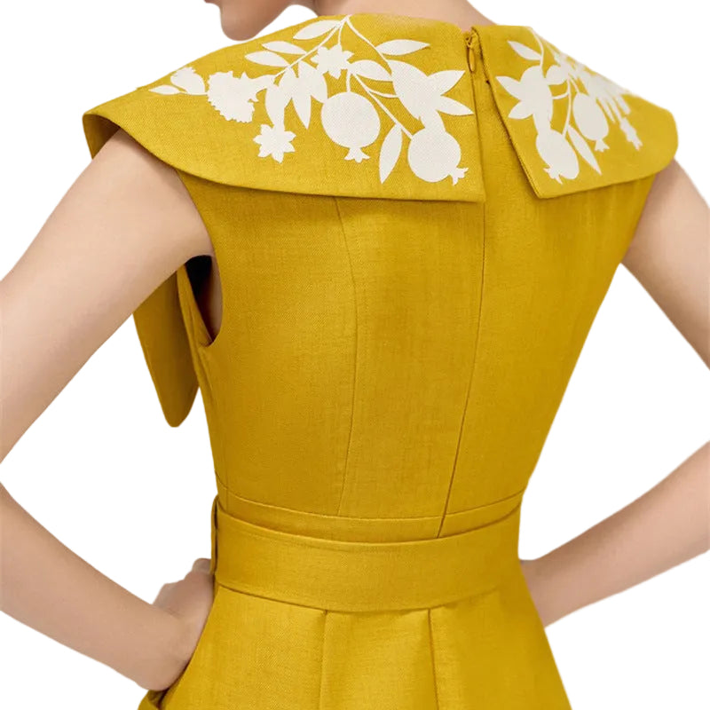 Mermaid V Neck Lapel Dress.