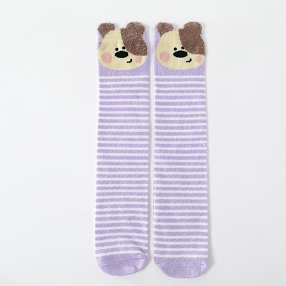 Girls' Cute Animal Knee-High Crazy Socks