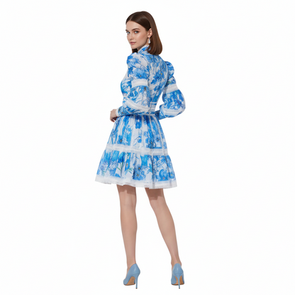 La Fiora Long Lantern Sleeve Dress