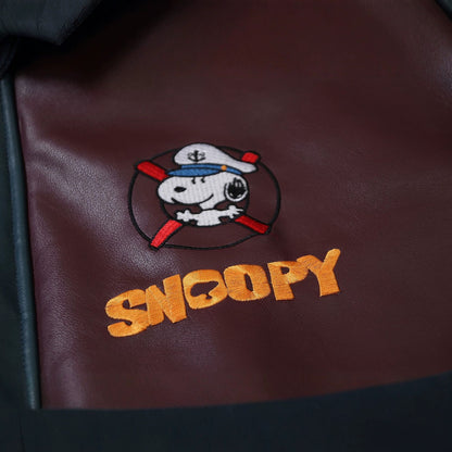 Snoopy PU Leather "Aviator"  Retro Jacket