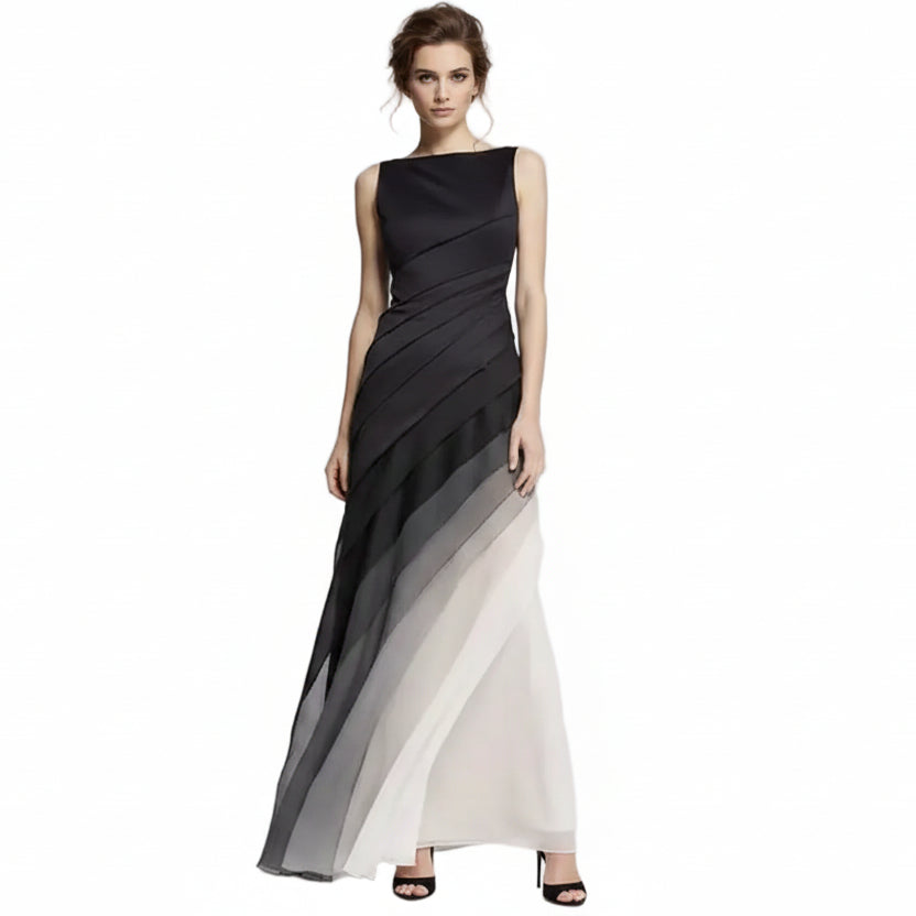 Ombré Layered Organza Maxi Dress.