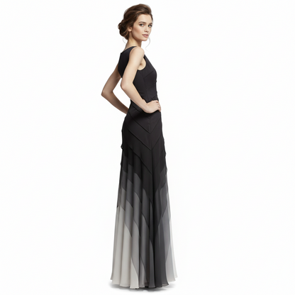 Ombré Layered Organza Maxi Dress