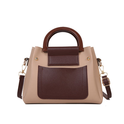 The Two-Tone Top Handle Crossbody Bag