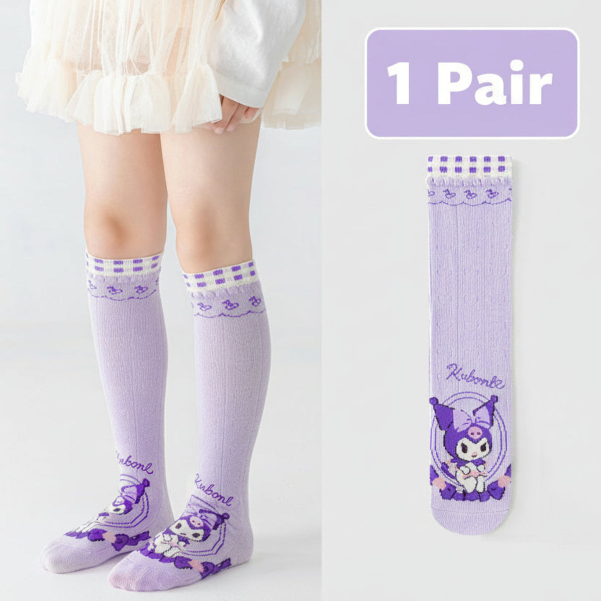 Girls' Kawaii Sanrio Characters Breathable High Socks