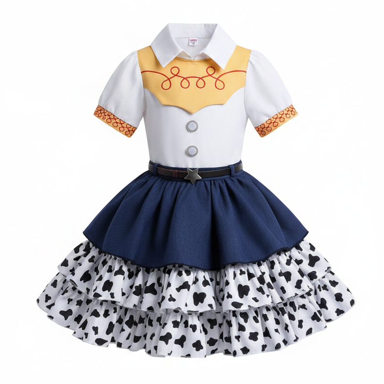 Jessie Cowgirl Rodeo Costume Dress with Hat and Leg Warmers