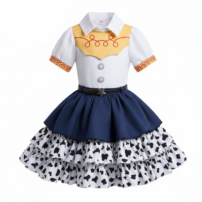 Jessie Cowgirl Rodeo Costume Dress with Hat and Leg Warmers