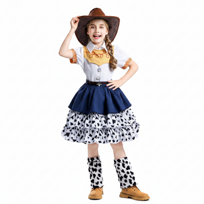 Jessie Cowgirl Rodeo Costume Dress with Hat and Leg Warmers