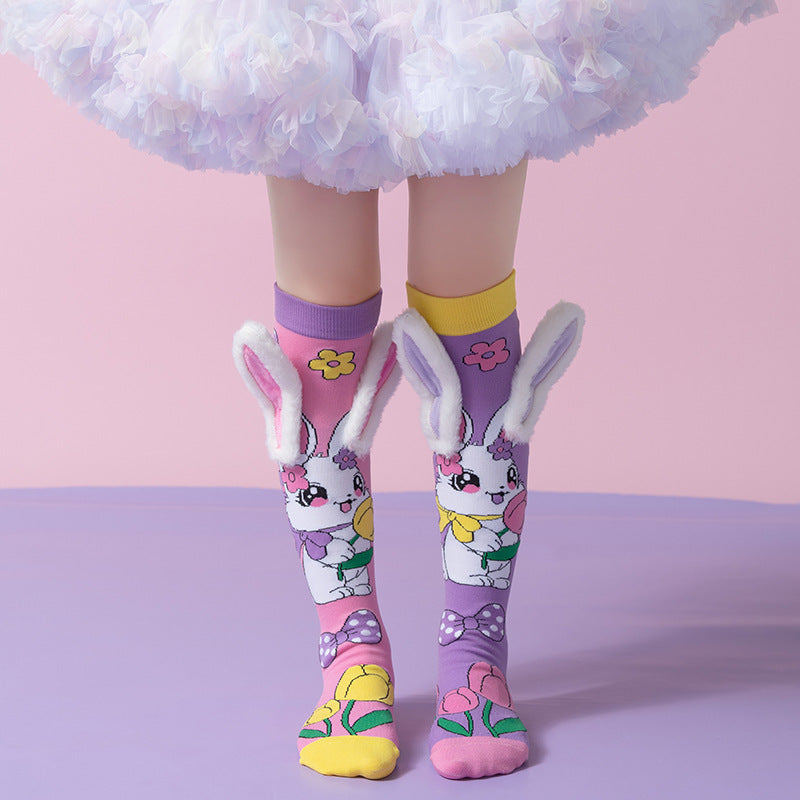 Girls' Vibrant Cute Cartoons Crazy Socks