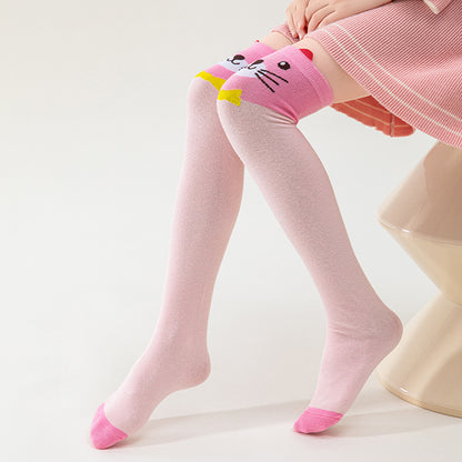 Girl's Adorable Animal Themed Over-The-Knee Crazy Socks