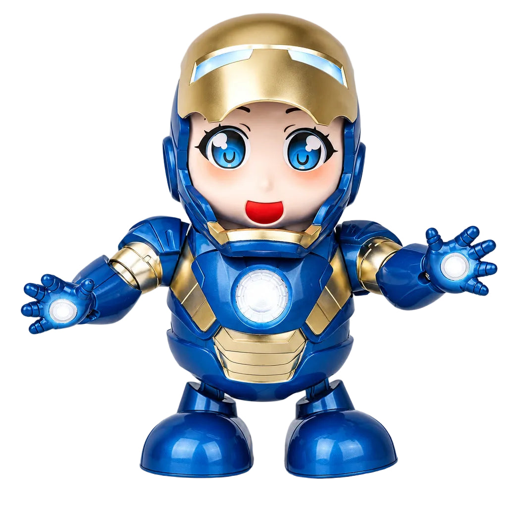 360 Degree Rotating Dance Hero Interactive Superhero Action Figure with Lights & Music