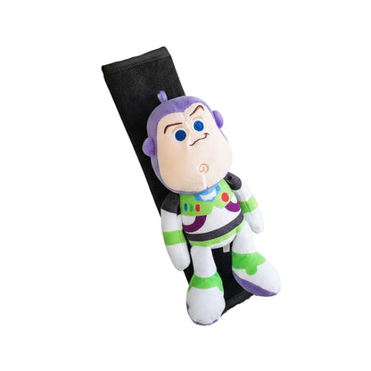 Toy Story Buzz Lightyear & Woody Plush Seat Belt Protective Cover Set