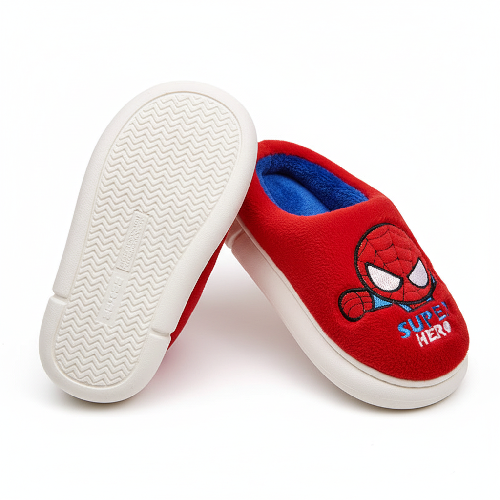 Marvel Spider-Man Kids Indoor Plush Slippers