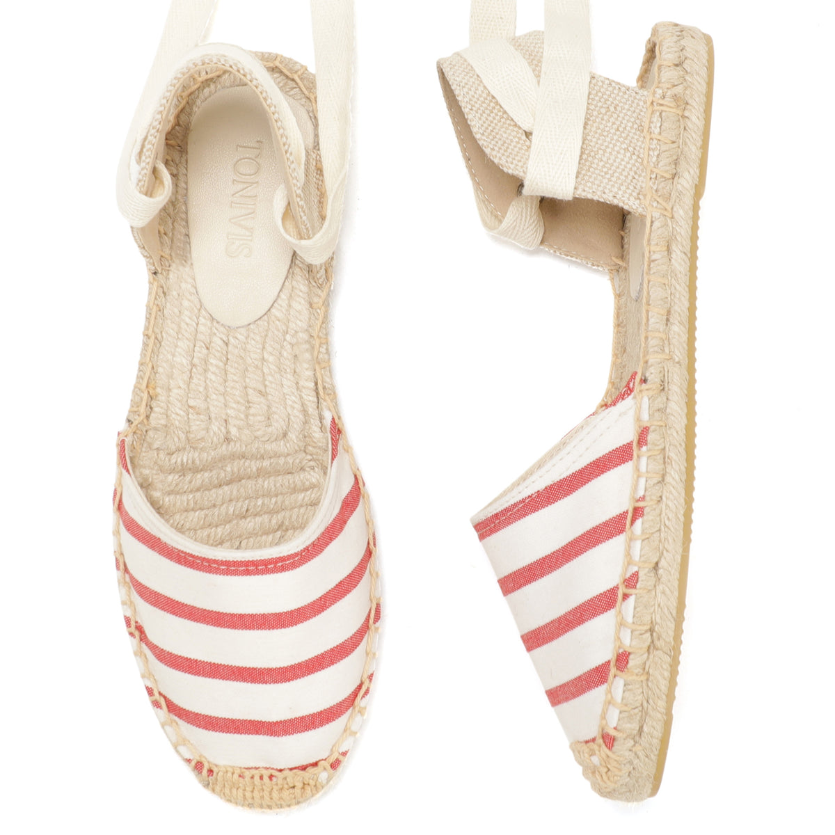TONIVIS Women's Lace-Up Espadrille Shoes