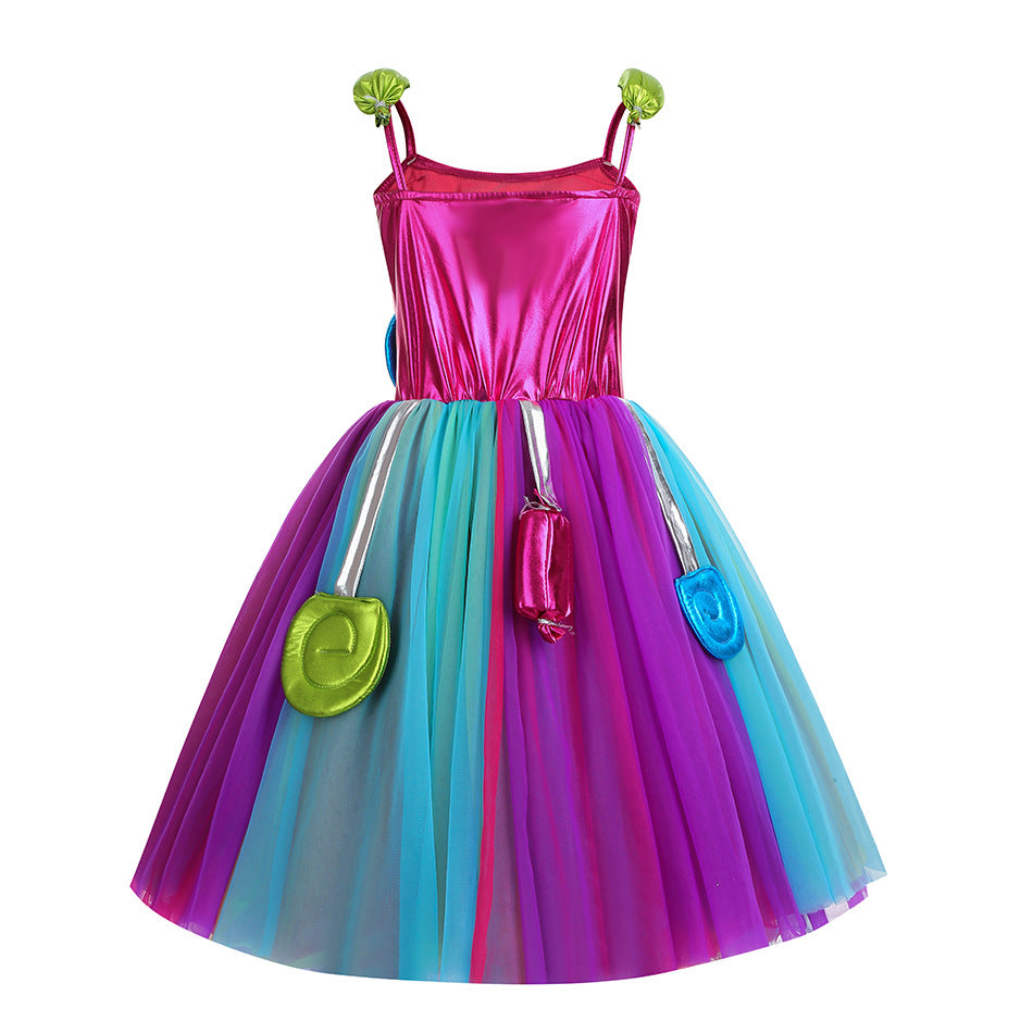 Girls Candyland Lollipop Princess Dress Set