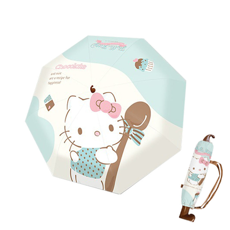 Hello Kitty Mint Chocolate Folding Red Boot Umbrella