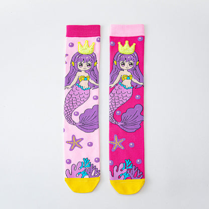 Girls' Vibrant Cute Cartoons Crazy Socks