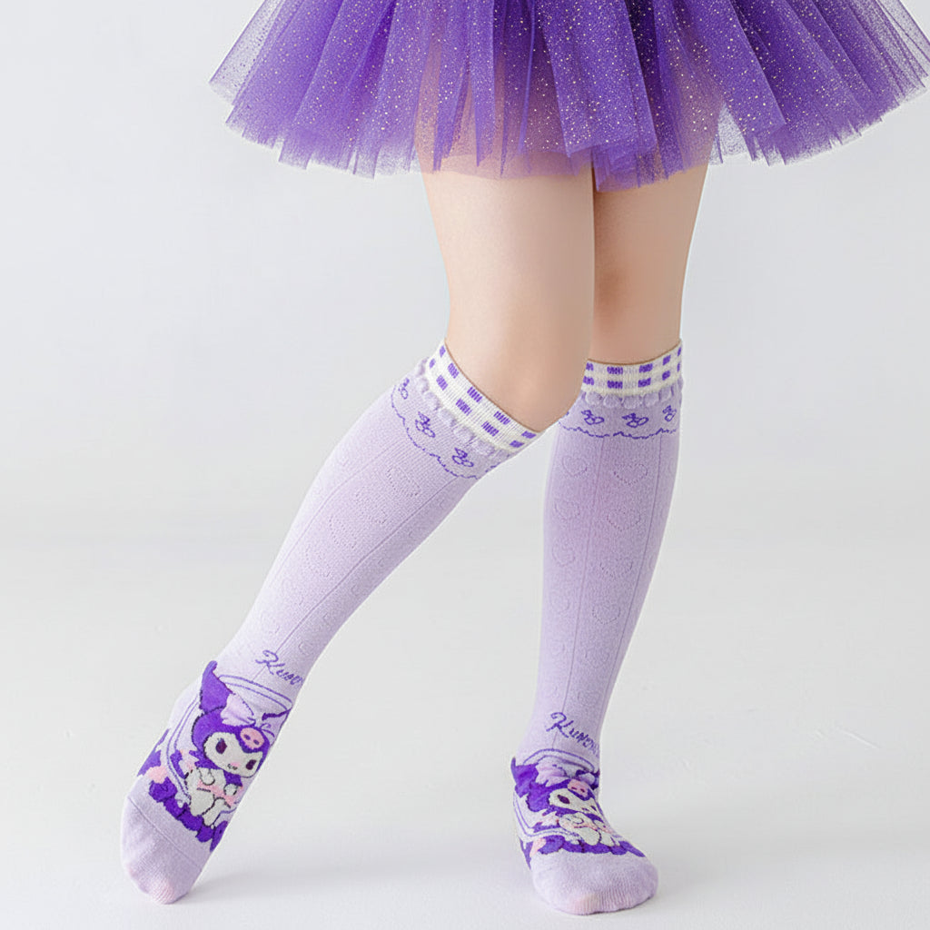 Girls' Kawaii Sanrio Characters Breathable High Socks