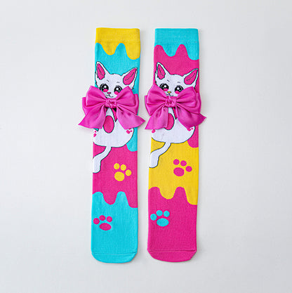 Girls' Vibrant Cute Cartoons Crazy Socks