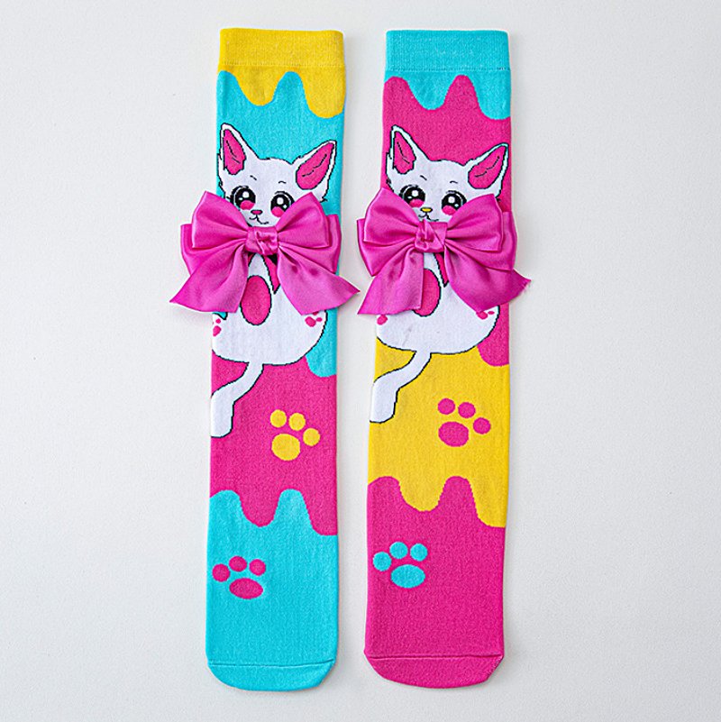 Girls' Vibrant Cute Cartoons Crazy Socks