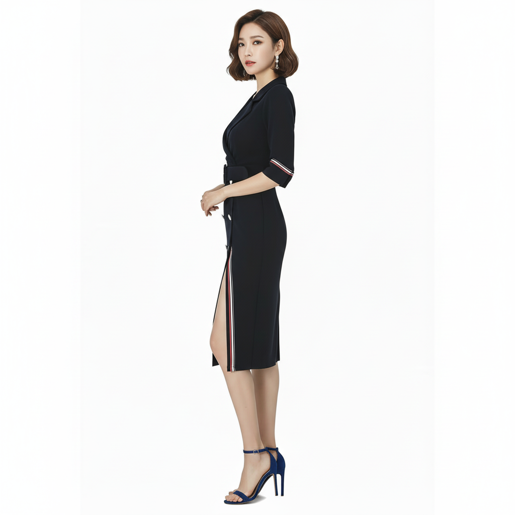 Chic Casual Wrap Midi Dress
