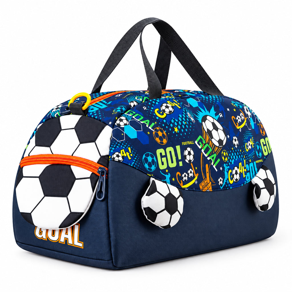 2-Piece Kids 3D Soccer Backpack & Duffel Bag Travel Set