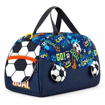 2-Piece Kids 3D Soccer Backpack & Duffel Bag Travel Set