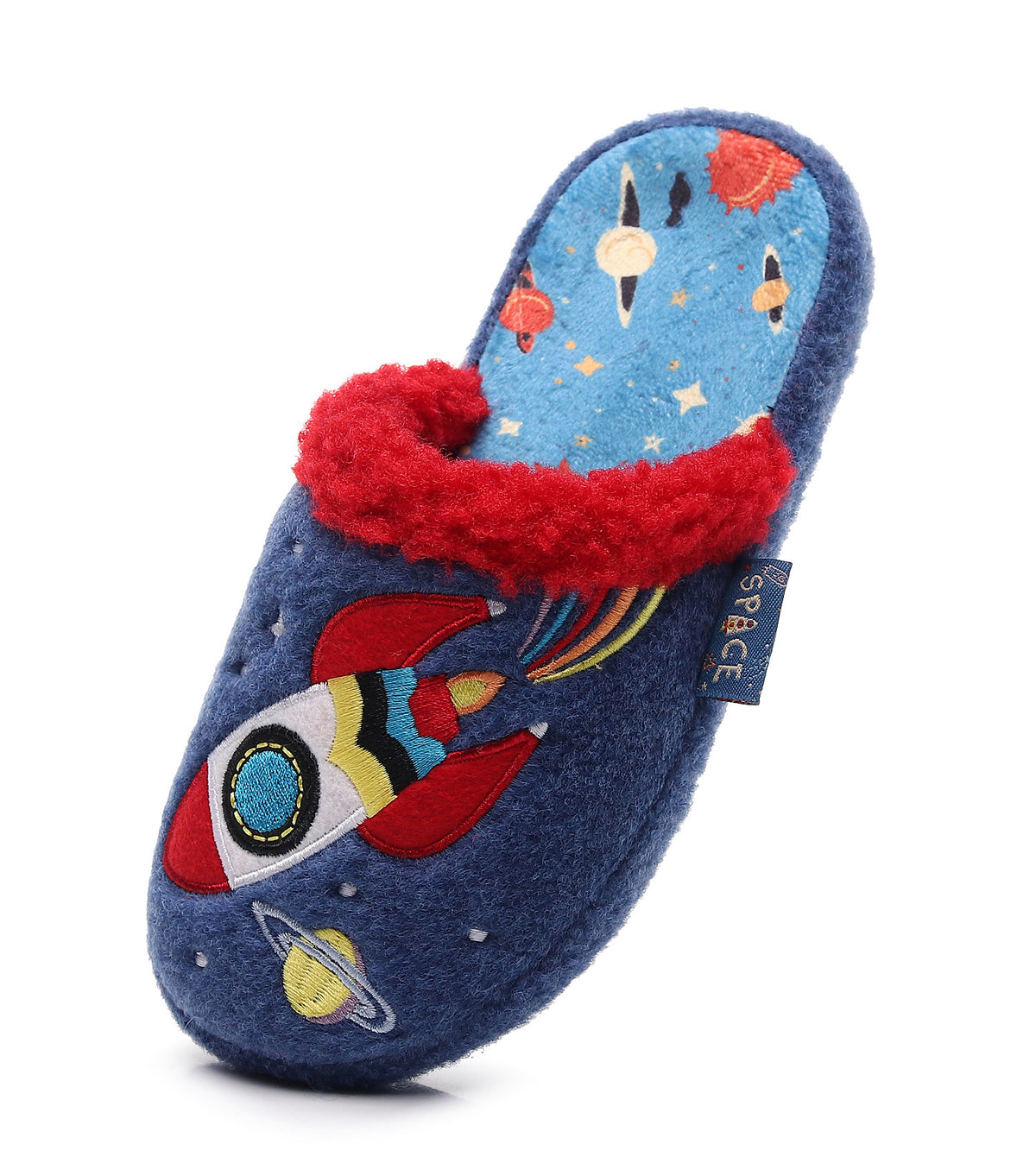 Kids Space Rocket Cozy Home Slippers