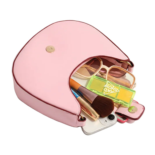 Buckle Crescent Moon Shoulder Bag