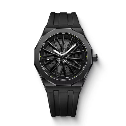 Men's Radial Caliper X Silicon Strap Quartz Analog Wristwatch