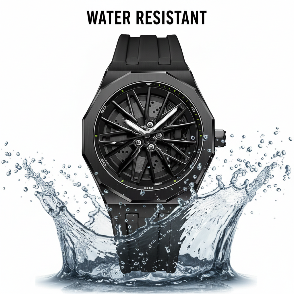 Men's Radial Caliper X Silicon Strap Quartz Analog Wristwatch