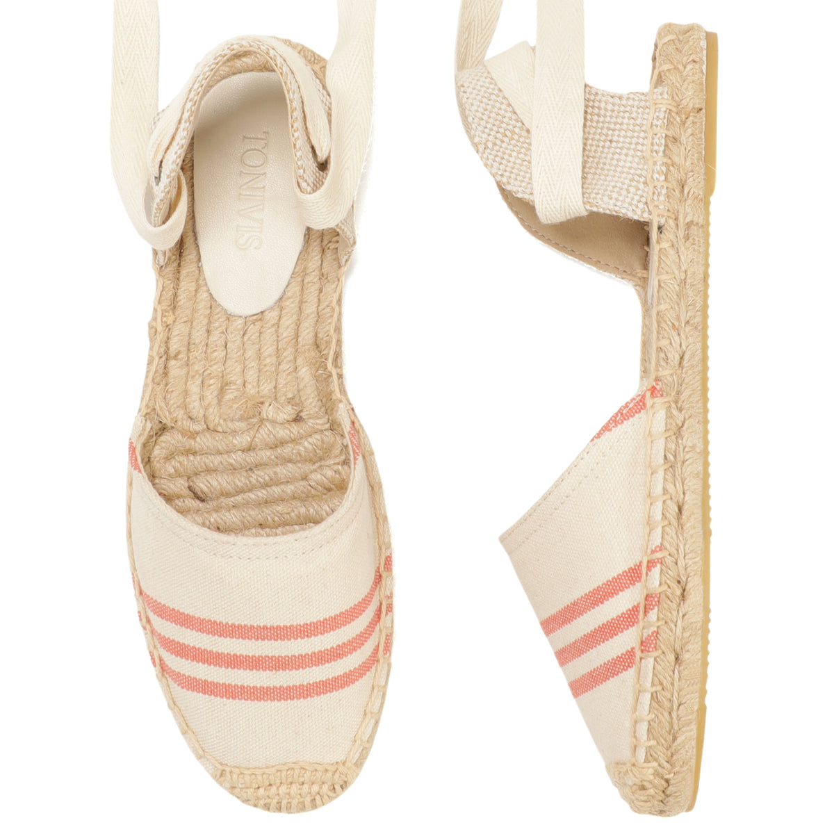 TONIVIS Women's Lace-Up Espadrille Shoes