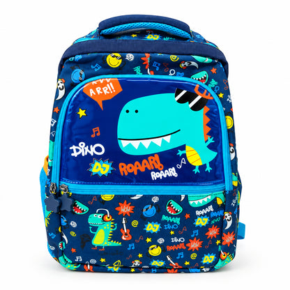 2-Piece Kids Funky Dinosaur Backpack & Duffel Bag Travel Set