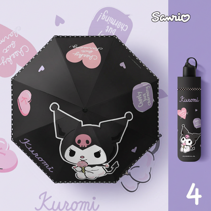 Kuromi  Automatic Compact 3-Fold Umbrella
